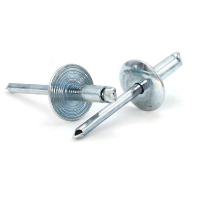 Рекомендуем купить Заклепка вытяжная открытая 4,8x12 с экстра увеличенным бортом 16 мм, алюминий / оц. сталь