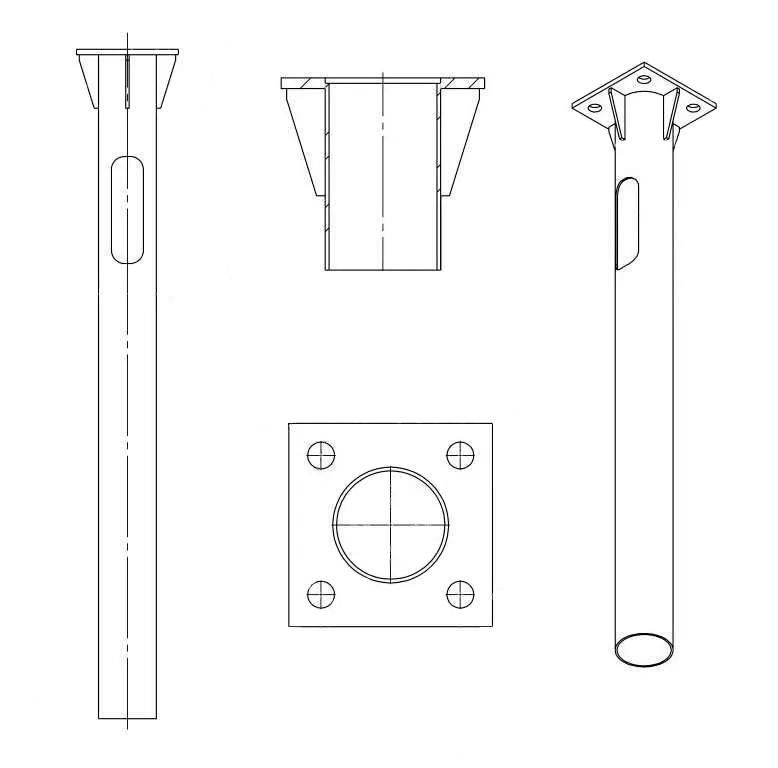 Рекомендуем купить Деталь фундамента закладная для ОГКф-4 UMECON МК 90150 ФМ-0.108-1.0-140(10) фл. 190х190 грунт
