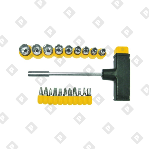 Отвертка Biber 85553 с Т-образной ручкой (22 предмета) - №1