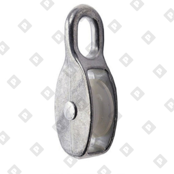 Блок одинарный 1/2" (15 мм) с пластиковым диском, оц. сталь - №2