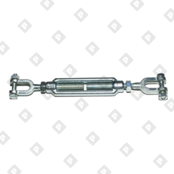 Талреп грузовой открытый с контргайками 1 1/2" x 12" вилка-вилка 9,63 т, оц. сталь - №3