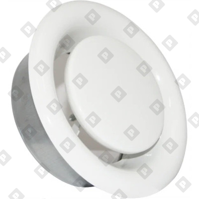 Круглый металлический потолочный диффузор Ø200 мм вытяжной - №1