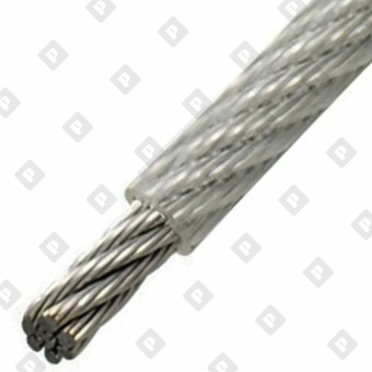 Трос ART 814593 (DIN 3055) Ø 2мм/3мм в ПВХ оплетке, конструкция 7х7, нерж. сталь А4 - №1