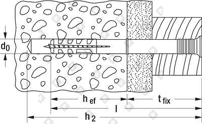 Гвоздевой дюбель fischer N 8x60/20 S с потайным бортиком, нерж. сталь A2 - №2