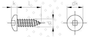 DIN 7981 A2 C 3,9X13 SQ1 - №4