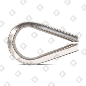 Коуш ART 9073 (DIN 6899) для троса Ø14мм, нерж. сталь А4 - №2