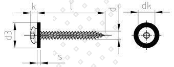 Art. 9066 A2 C 3,9X16 TX15 - RAL 7016 - №1