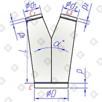 Тройник круглого сечения штаны - №1