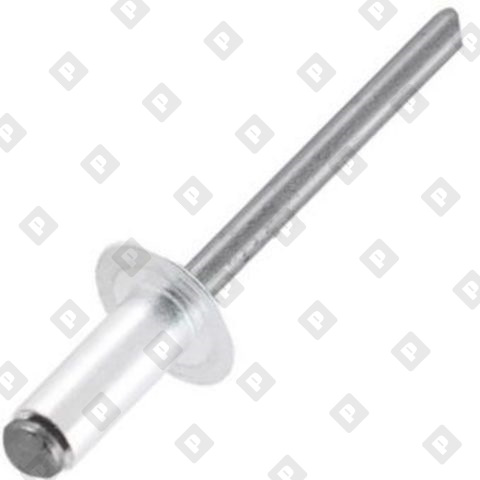 Заклепка вытяжная открытая 6.4x16 со стандартным бортом, алюминий / сталь - №1