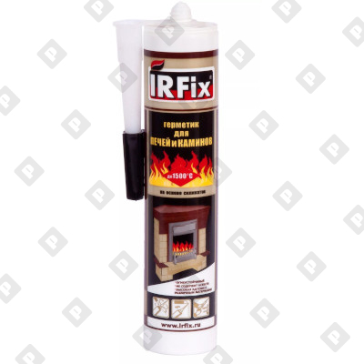 Силикатный герметик IRFix для печей и каминов +1500°С  "Черный", 310 мл - №1
