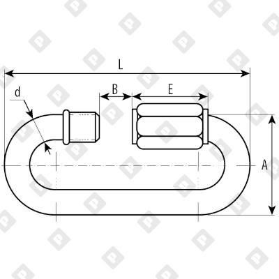 Карабин винтовой удлиненный ART 8838 3x40, нерж. сталь A4 - №2