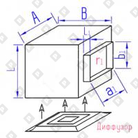 КСД пр. сечения для пр. диффузора с пр. врезкой - №1