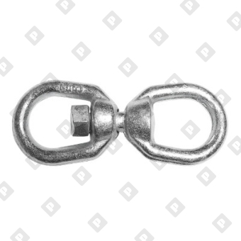 Вертлюг 20мм петля-петля, оц. сталь - №2
