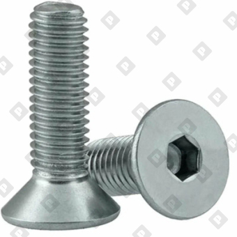 Винт DIN 7991 M5x16 с потайной головкой и внутренним шестигранником, кл. пр. 10.9, оц. сталь - №1