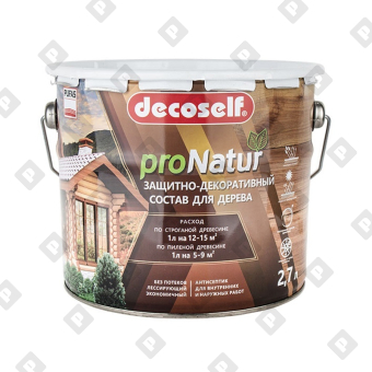 Антисептик лессирующий для дерева Pufas Decoself палисандр (2,7 л) - №1