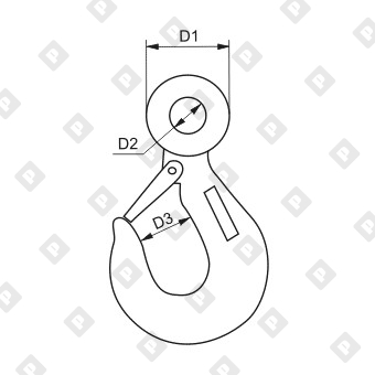 Крюк DIN 689 1000 кг - №2