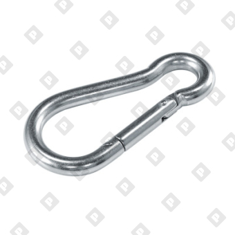 Карабин пожарный DIN 5299С 4x40, оц. сталь - №1