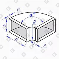 Отвод сварной прямоугольный - №1
