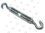 Талреп DIN 1480 М14 крюк-крюк, оц. сталь